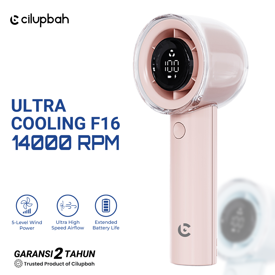 Cilupbah Ultra Cooling High Speed Handheld Electric Fan Stand Desk F16 14000 RPM