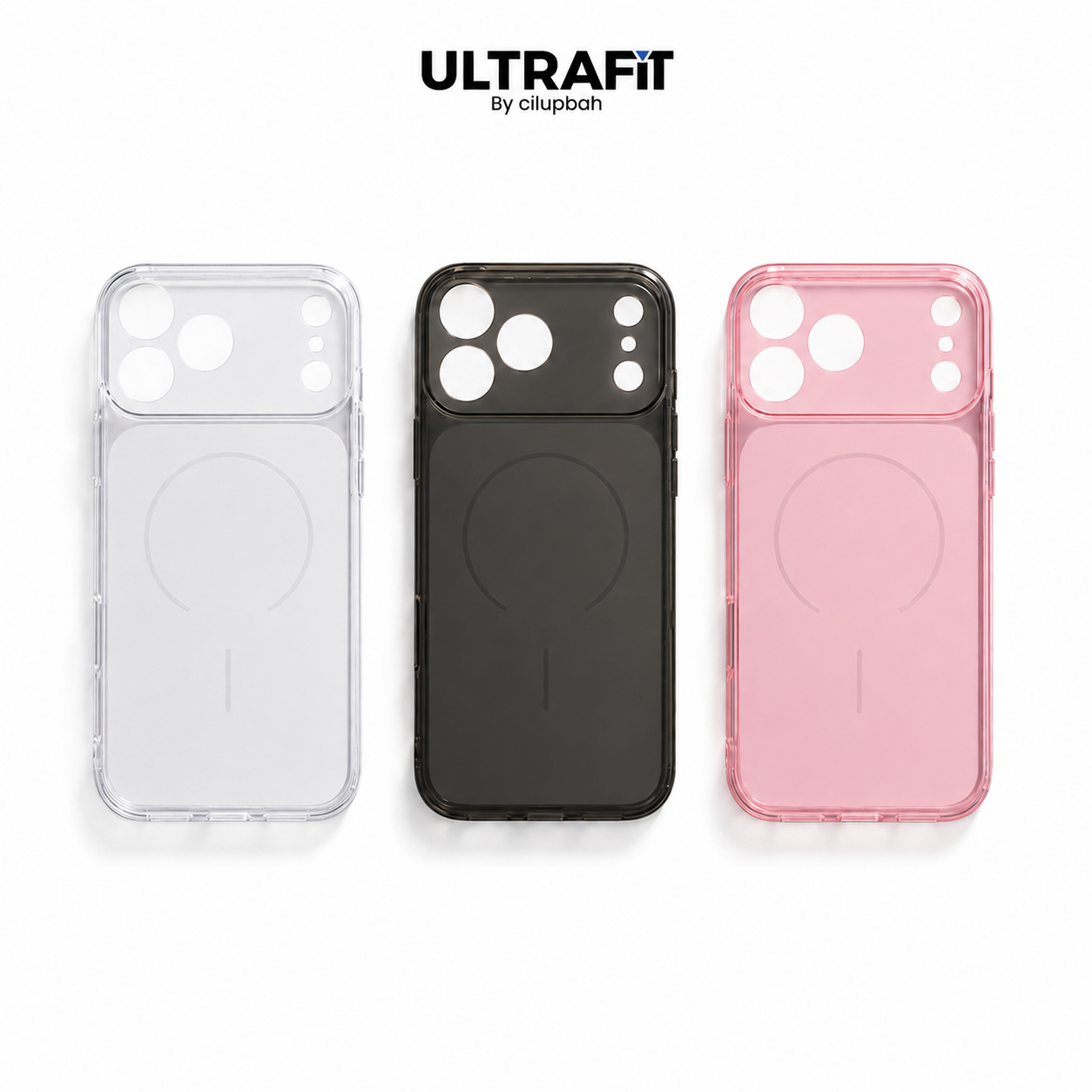 CILUPBAH Clear Candy Ring Magsafe for iPhone 11 12 13 14 15 16 17 Air Plus Pro Max
