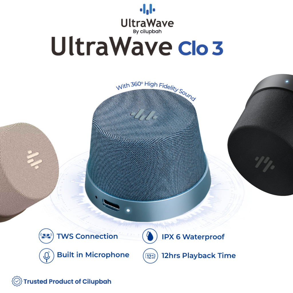 UltraWave Clo 3 Portable Speaker Bluetooth Mini Wireless Speaker Magnetic IPX6 Waterproof Protection Magsafe