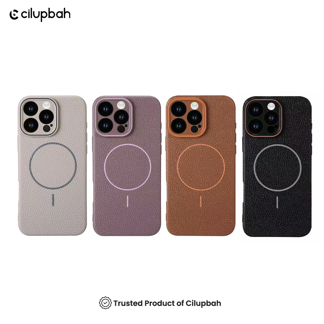 CILUPBAH Leather Texture Magnetic Case for iPhone 11 12 13 14 15 16 Plus Pro Max