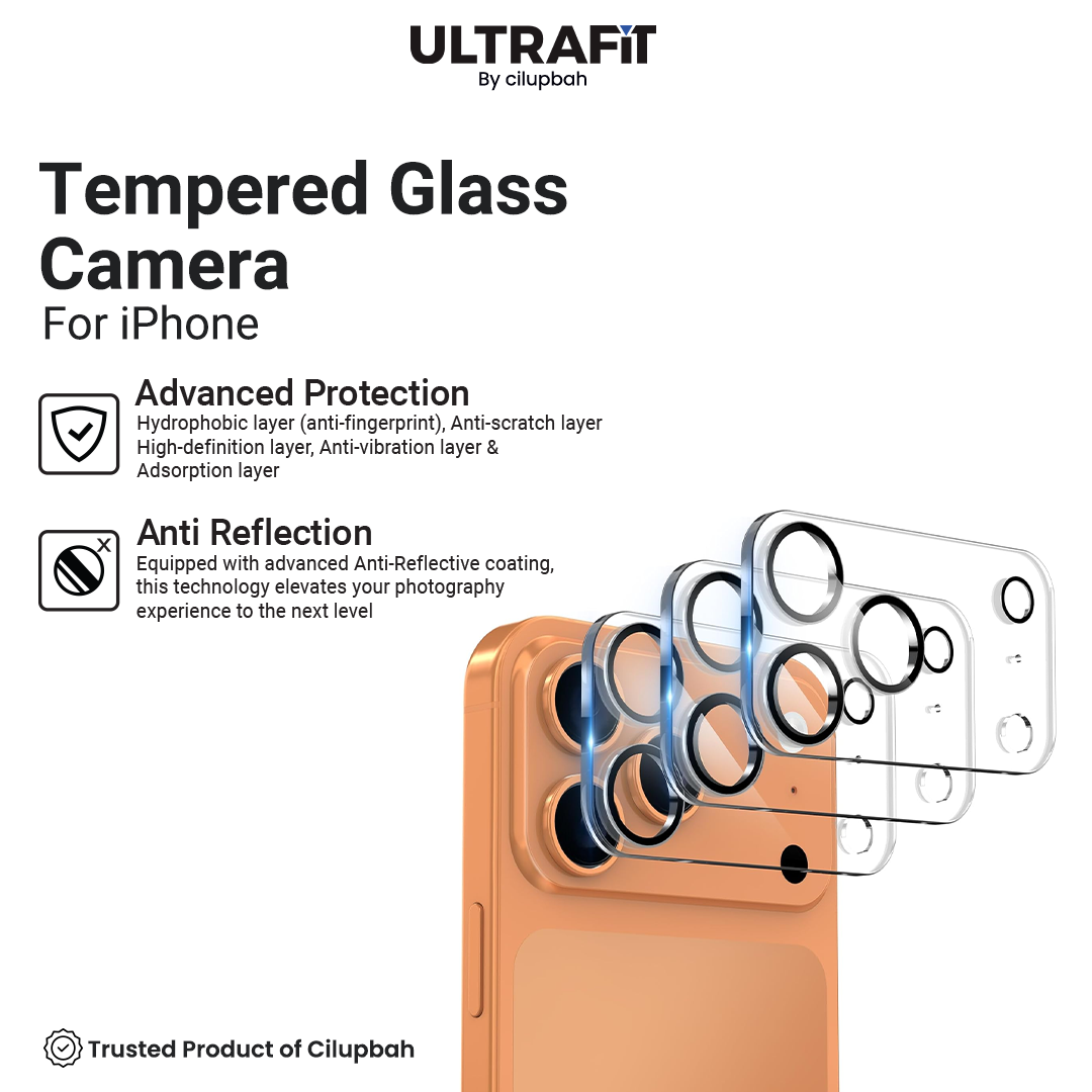 CILUPBAH Protection Camera / Lens Protector / Tempered Glass Pelindung Kamera for iPhone 17 16 15 14 13 12 11 Pro Max Mini