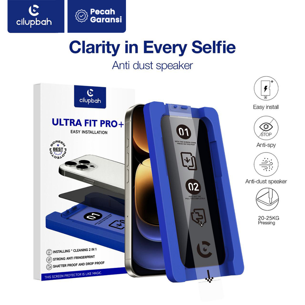 Cilupbah Ultra Fit HD Pro+ Tempered Glass Anti Spy Screen Protector for iPhone X XR XS 11 12 13 14+ 15+ 16+ 17 AIR MINI PRO MAX