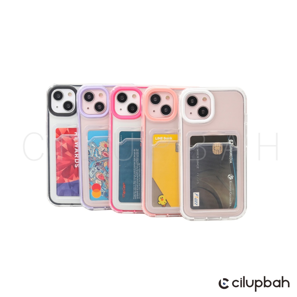 CILUPBAH Transparant Card Wallet Bumper Full Cover Case For iPhone 7 8 SE 7+ 8+ X XR XS 11 12 13 Mini Pro Max
