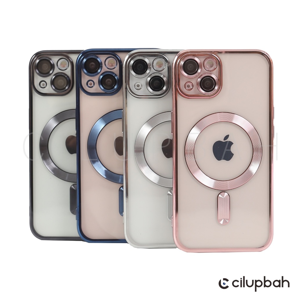 CILUPBAH Clear Magsafe Electroplating LensGuard Case for iPhone 11 12 13 14 15 16 17 Air Plus Pro Max