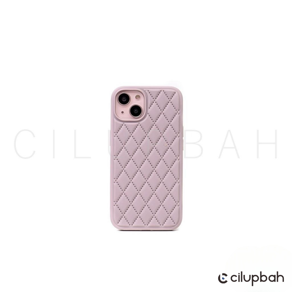 CILUPBAH Diamond Bludru Rhombic SoftCase for iPhone 11 12 13 14 15 16 17 18 Air Plus Pro Max