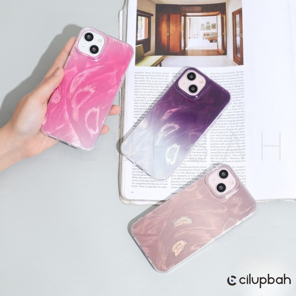 CILUPBAH Aurora Hologram Feather Case for iPhone X XR XSMAX 11 12 13 14 15 16 Pro Plus Pro Max