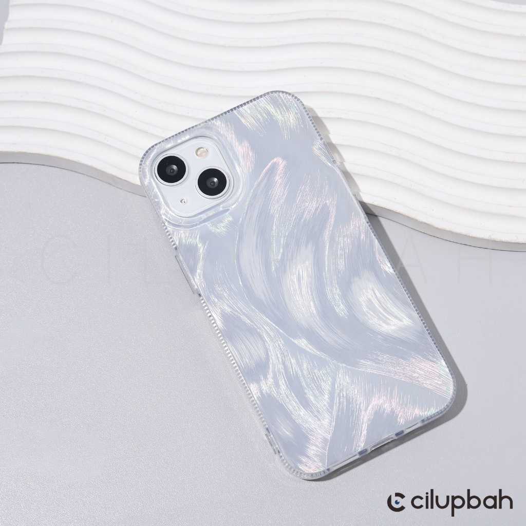 CILUPBAH Hologram Feather Fullcover Case for iPhone X XS XSMAX XR 11 12 13 14 15 Plus Pro Max