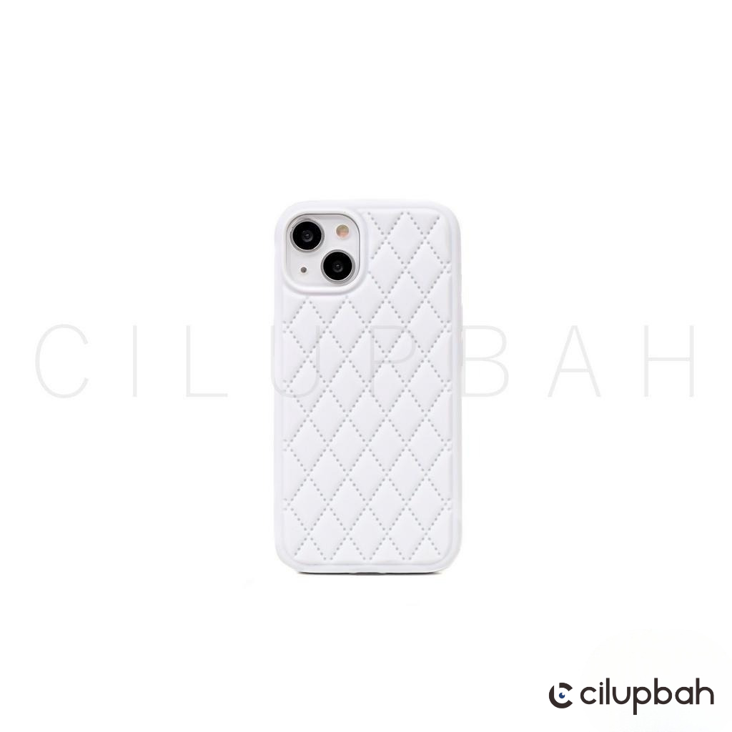 CILUPBAH Diamond Bludru Rhombic SoftCase for iPhone 11 12 13 14 15 16 17 18 Air Plus Pro Max