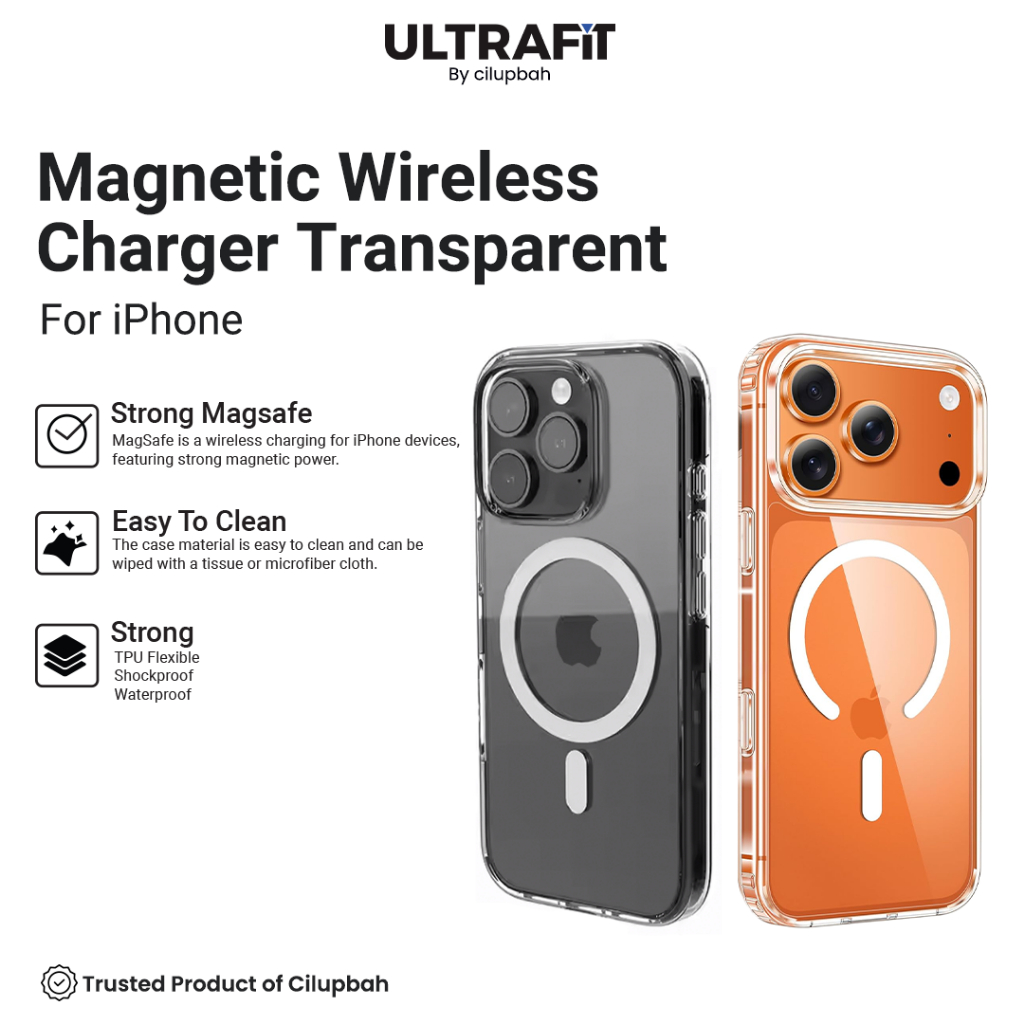 CILUPBAH Clear Magnetic Strong Magsafe Case for iPhone 11 12 13 14 15 16 16E 17 18 Air Plus Pro Max